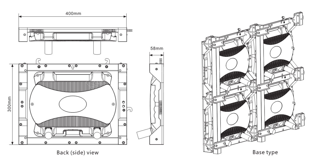 led rental screen cabinet structure, high-end led die-casting cabinet 