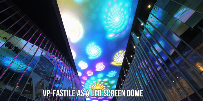 Front maintenance LED screen dome